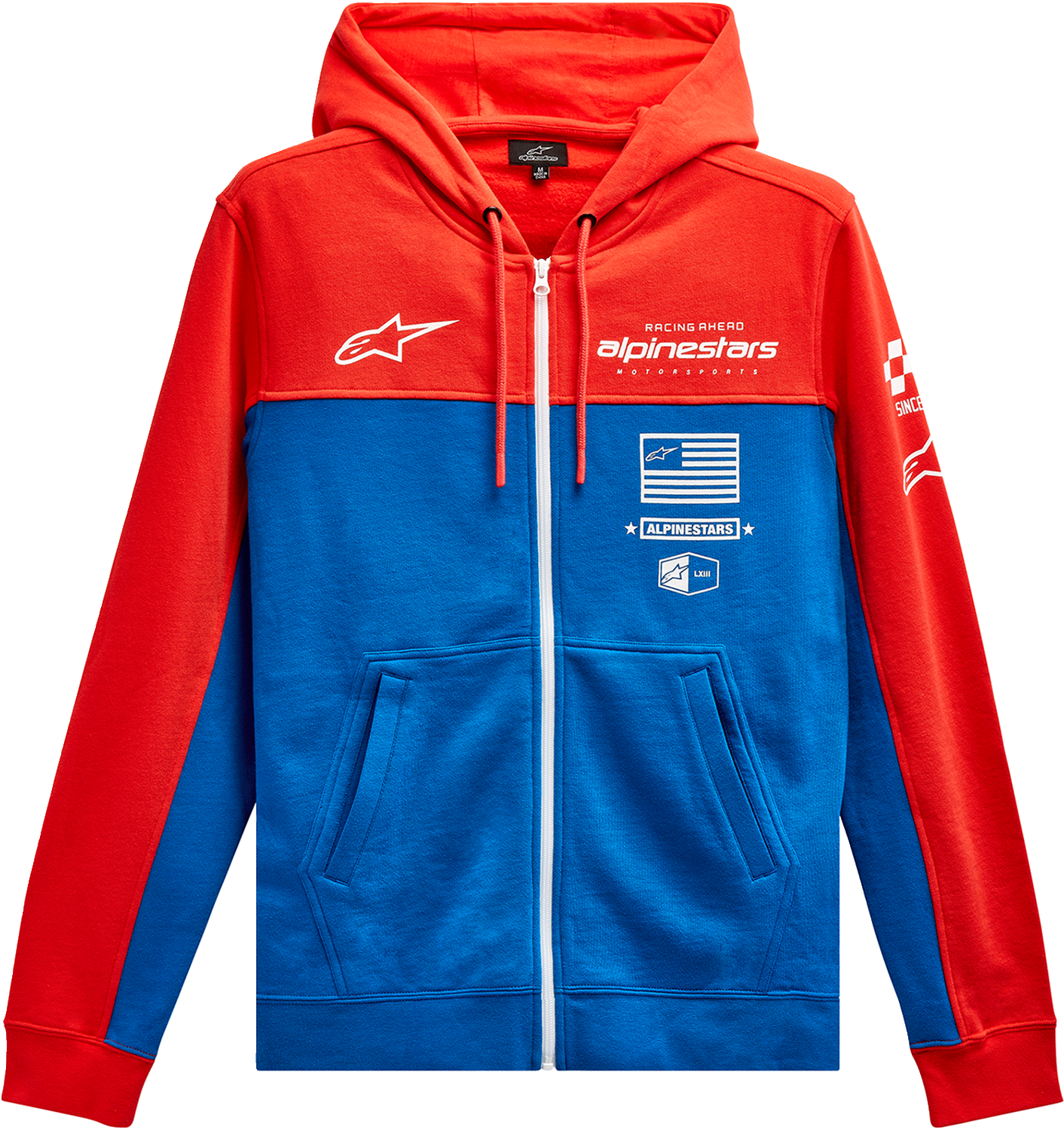 ALPINESTARS H Block Hoodie - Warm Red/Bright Blue - 2XL 12135107031712X
