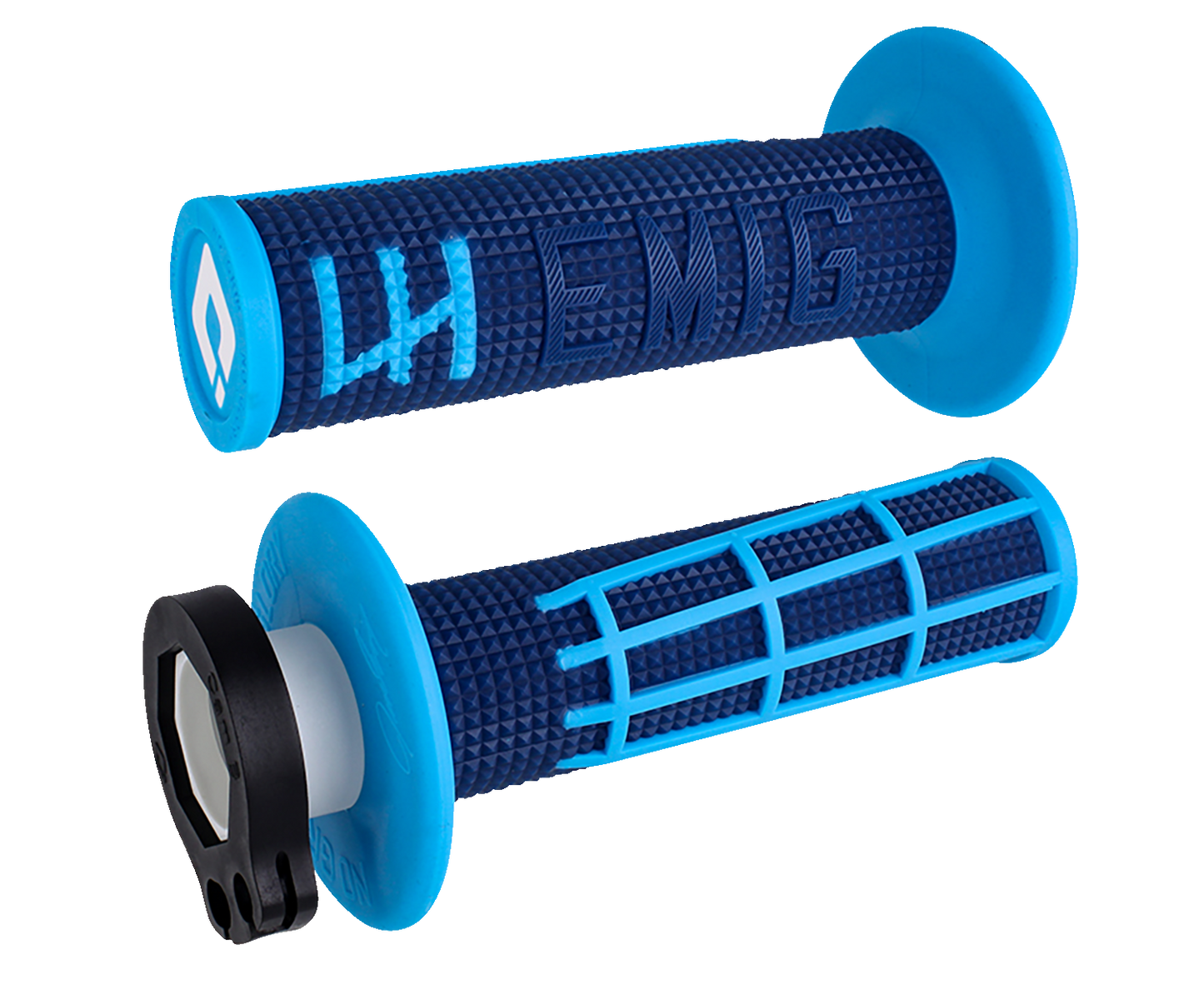 ODI EMIG 2.0 Lock-On Grips - Navy/Cyan H36E2DU