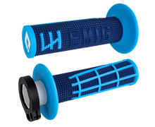 ODI EMIG 2.0 Lock-On Grips - Navy/Cyan H36E2DU