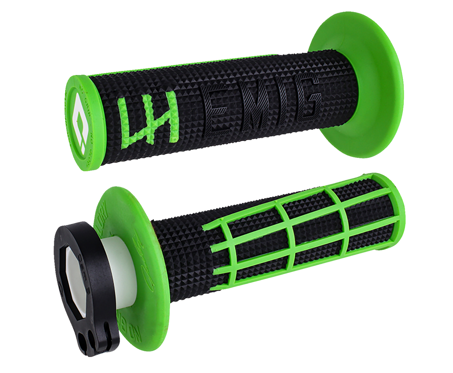 ODI EMIG 2.0 Lock-On Grips - Black/Green H36E2BN