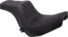 DRAG SPECIALTIES SEATS Predator III 2-Up Seat - Vinyl - Double Diamond - Black Stitching - FL/FX '18-'24 0802-1491