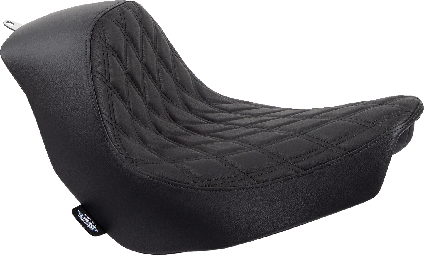 DRAG SPECIALTIES SEATS Solo Seat - Double Diamond - Black Stitching - FL/FX '18-'23 0802-1513