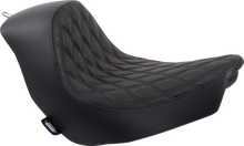 DRAG SPECIALTIES SEATS Solo Seat - Double Diamond - Black Stitching - FL/FX '18-'23 0802-1513