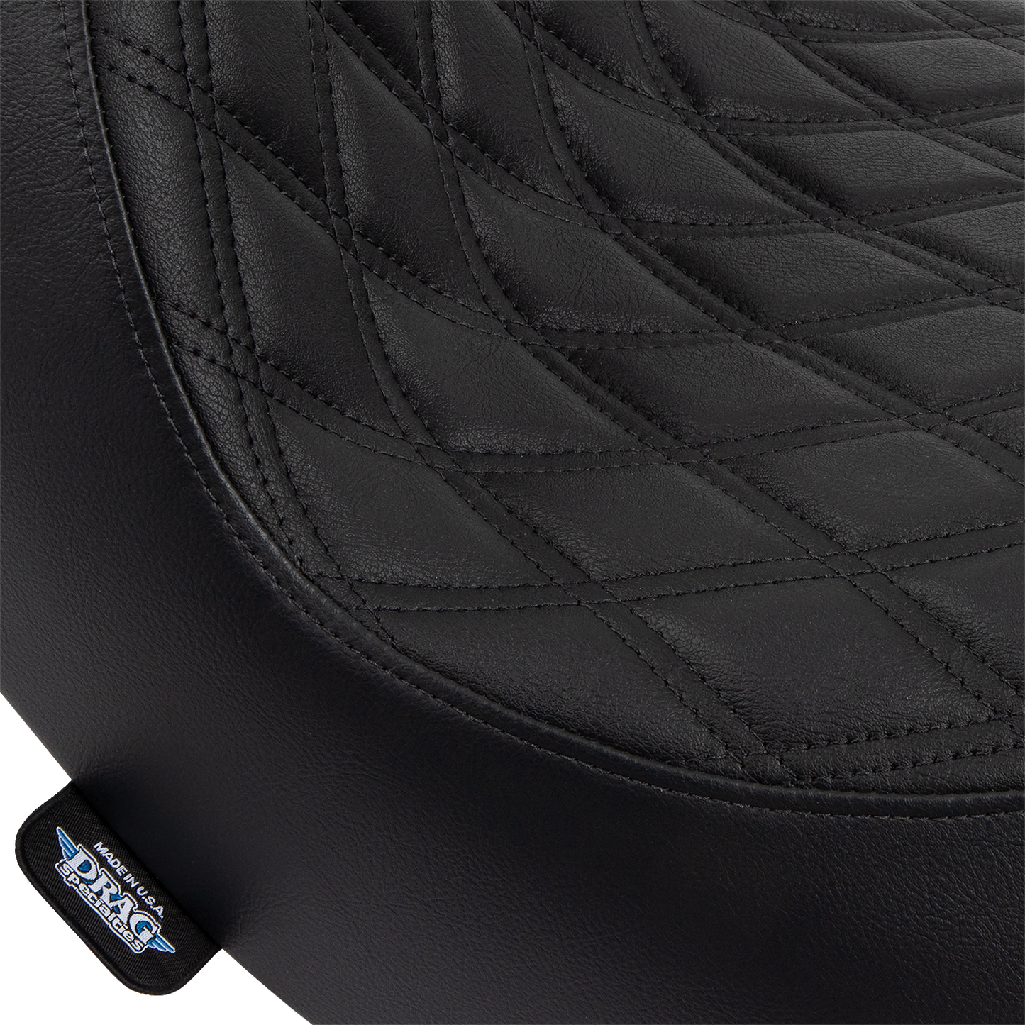 DRAG SPECIALTIES SEATS Solo Seat - Double Diamond - Black Stitching - FL/FX '18-'23 0802-1513
