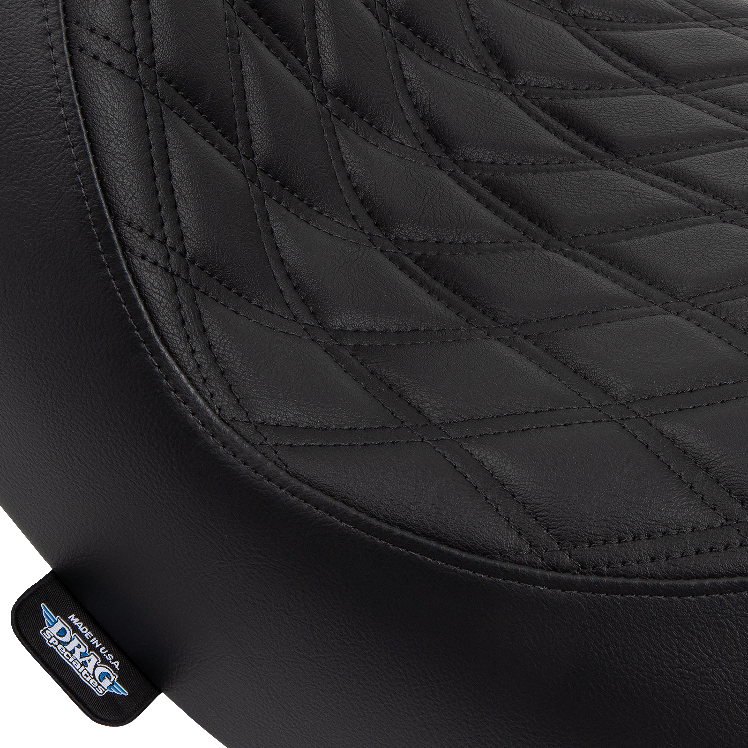 DRAG SPECIALTIES SEATS Solo Seat - Double Diamond - Black Stitching - FL/FX '18-'23 0802-1513