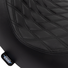 DRAG SPECIALTIES SEATS Solo Seat - Double Diamond - Black Stitching - FL/FX '18-'23 0802-1513