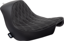 DRAG SPECIALTIES SEATS Solo Seat - Double Diamond - Silver Stitching - FL/FX '18-'23 0802-1514