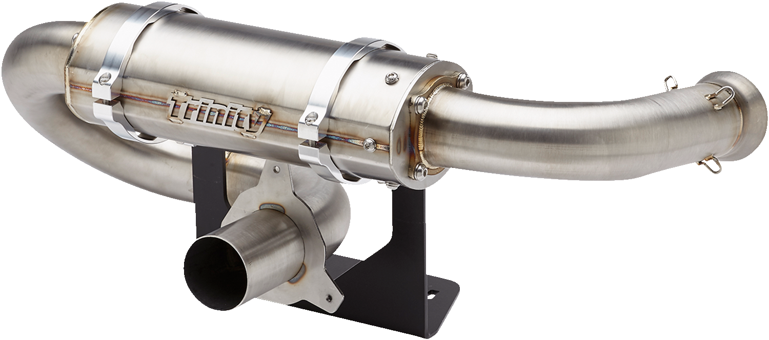 TRINITY RACING Center Exit Slip-On Muffler - Without Tip TR-4184S