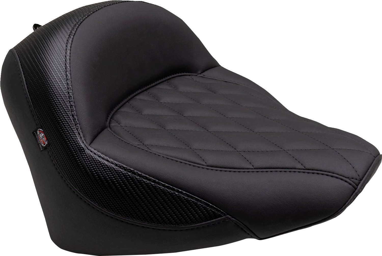 MUSTANG Solo Touring Seat - w/o Driver Backrest - Black - Diamond Stitch - Chief '22-'23 88203