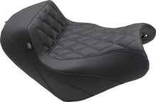 MUSTANG Squareback/Fastback Solo Seat - Black - Diamond Stitch - Vulcan S '15-'23 76430
