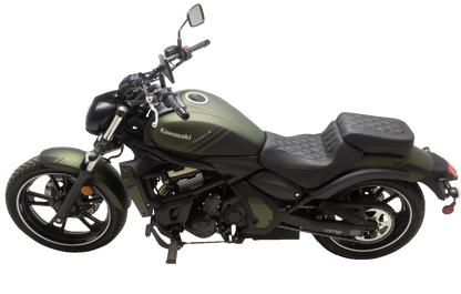 MUSTANG Squareback Seat - Passenger - Black - Diamond Stitch - Vulcan S '15-'23 76431