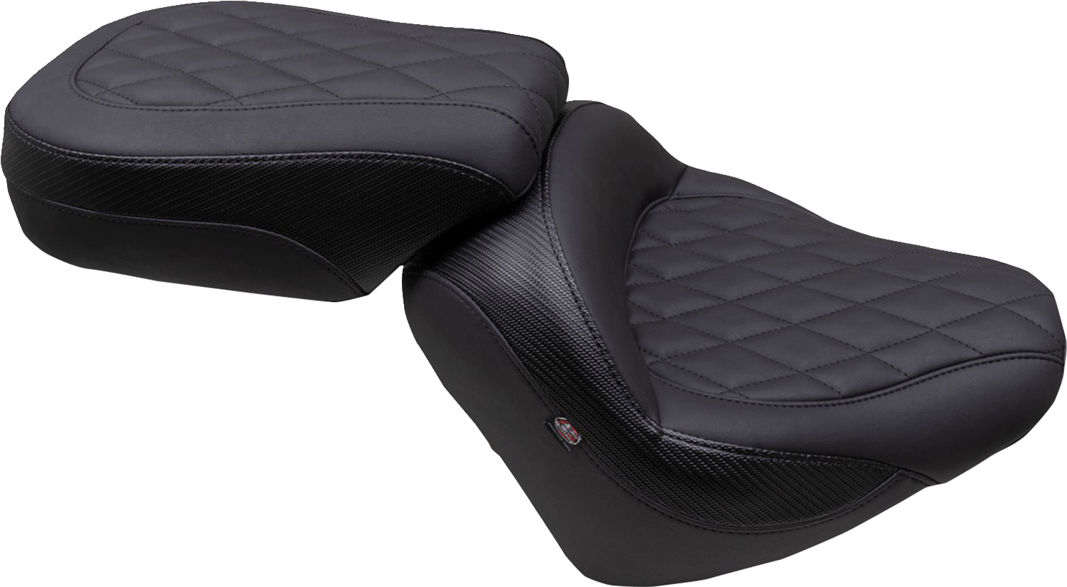 MUSTANG Solo Touring Seat - w/o Driver Backrest - Black - Diamond Stitch - Chief '22-'23 88203
