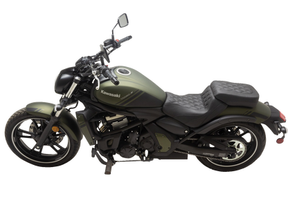 MUSTANG Squareback/Fastback Solo Seat - Black - Diamond Stitch - Vulcan S '15-'23 76430