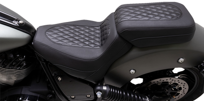 MUSTANG Squareback Seat - Passenger - Black - Diamond Stitch - Chief '22-'24 88202