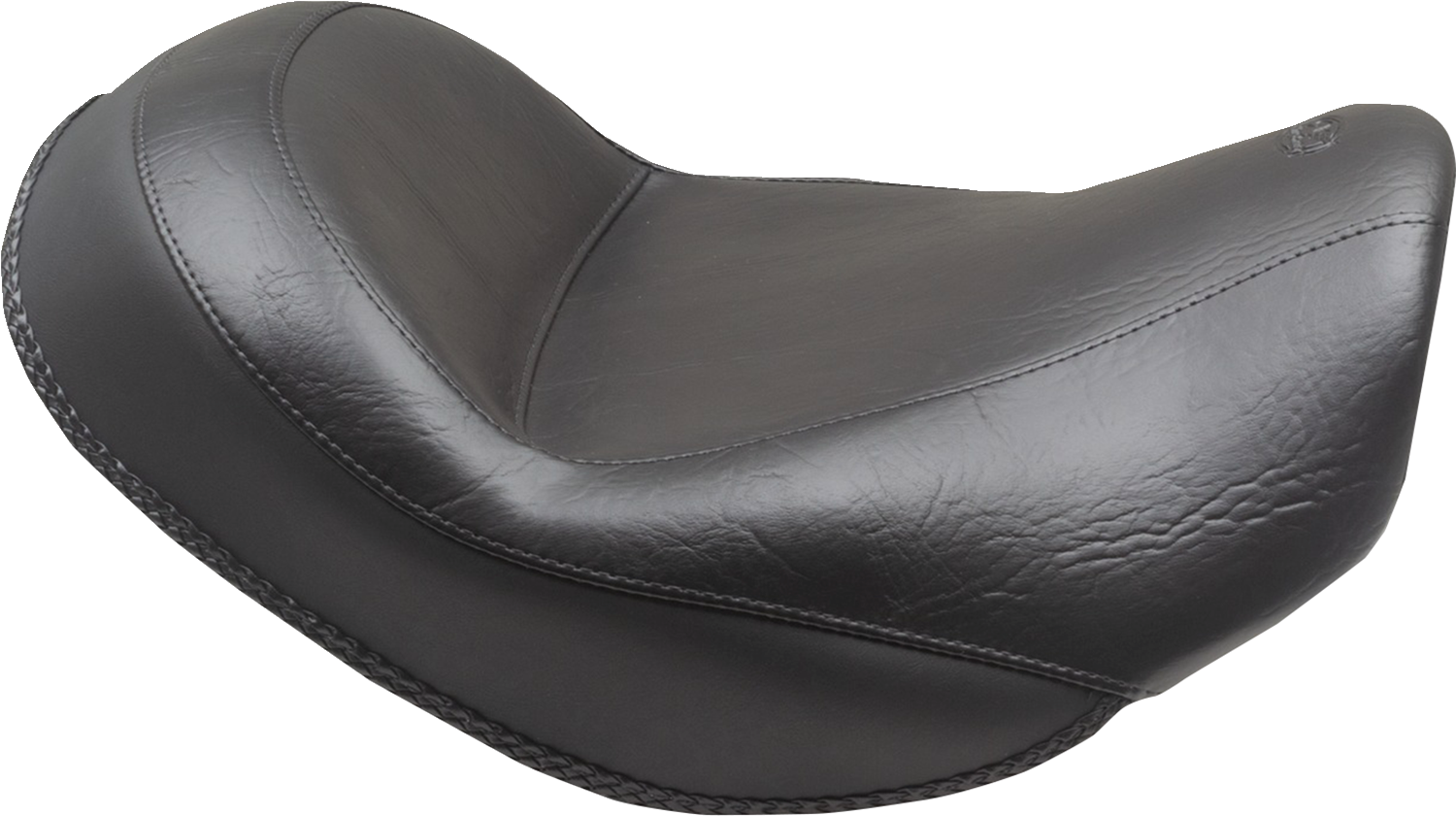 MUSTANG Wide Touring Solo Seat - Black - Plain - without Driver Backrest - C90T '15-'19 85204