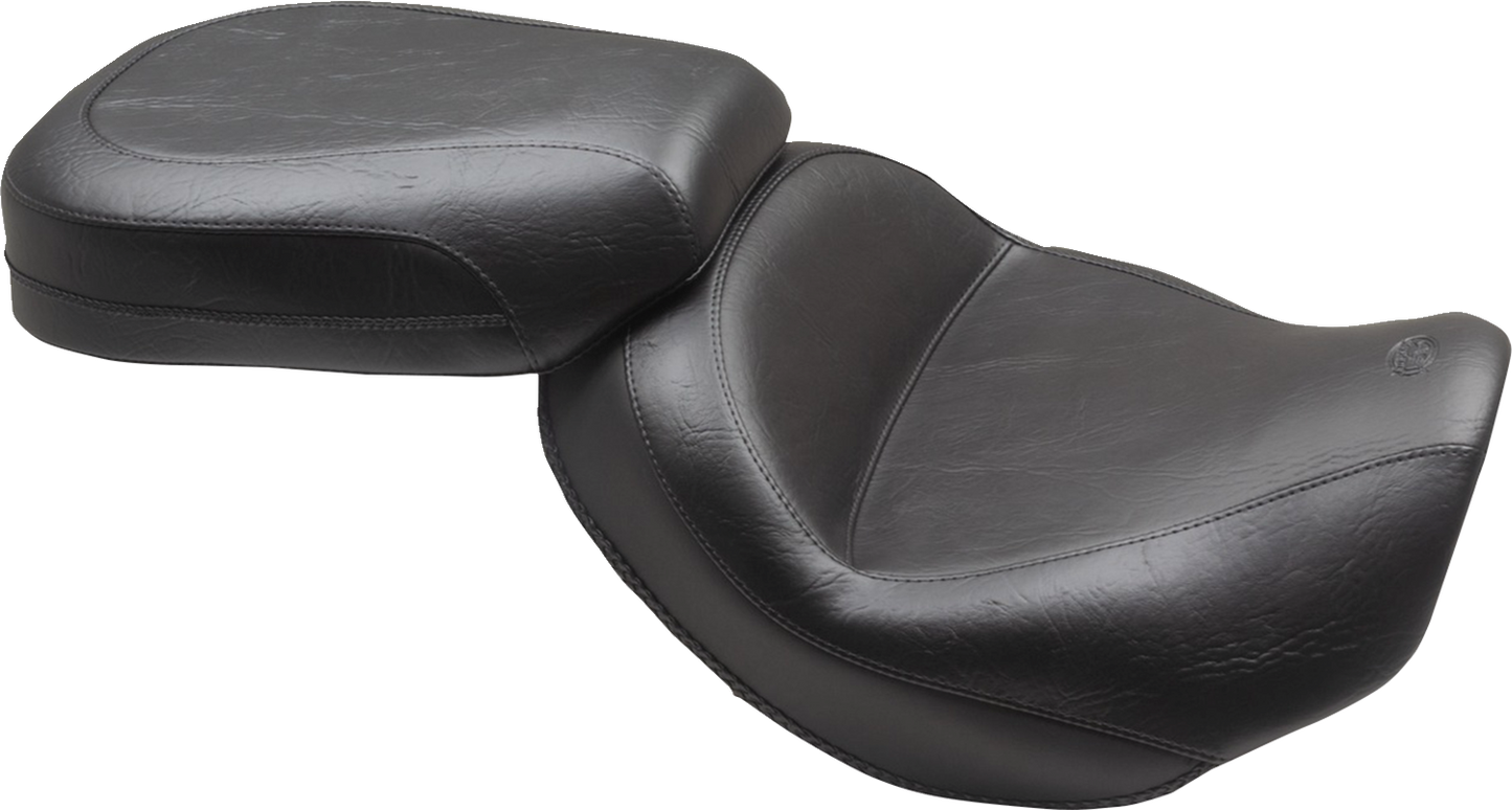 MUSTANG Wide Touring Solo Seat - Black - Plain - without Driver Backrest - C90T '15-'19 85204