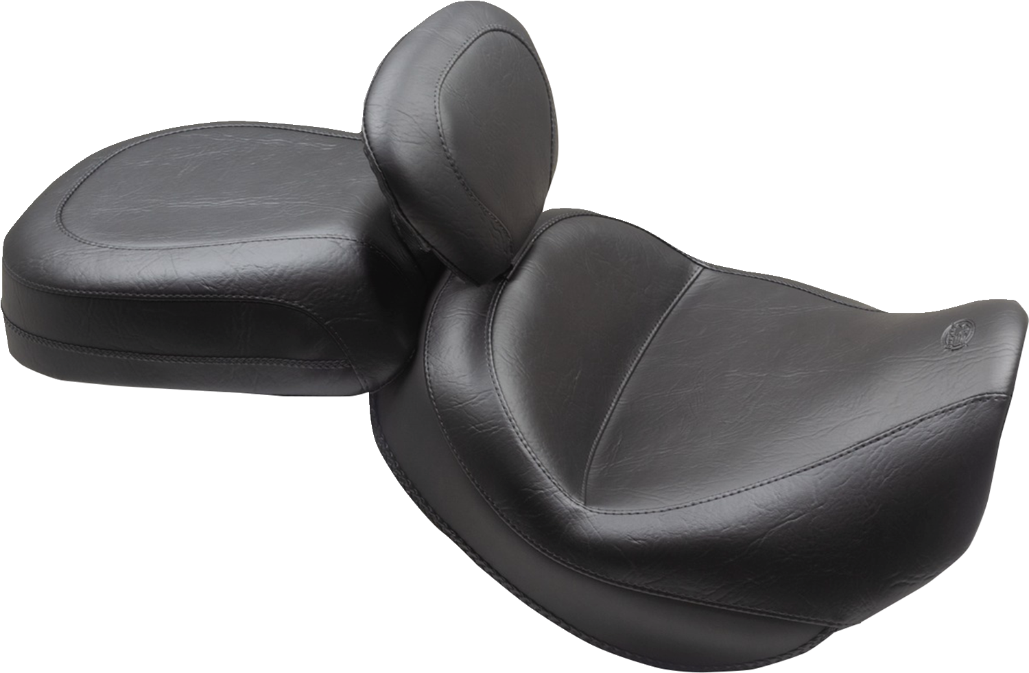 MUSTANG Wide Touring Solo Seat - Black - Plain - with Driver Backrest - C90T '15-'19 89206