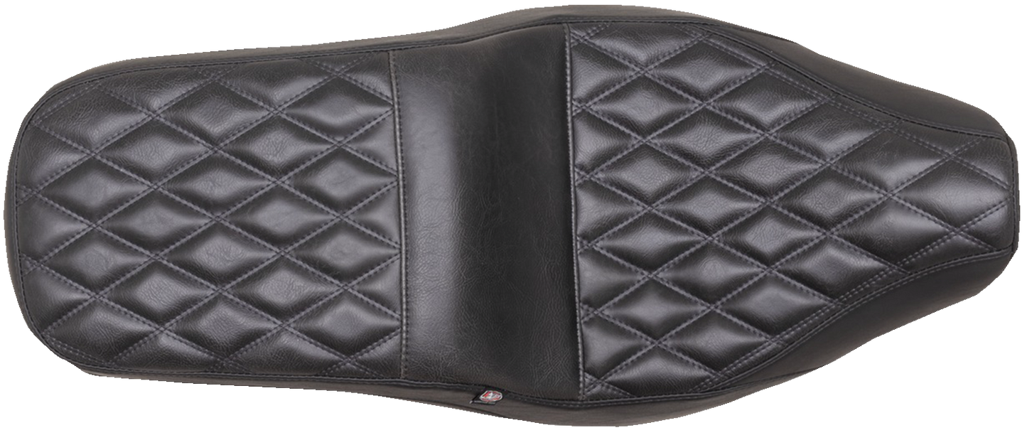 MUSTANG Squareback Seat - Black - Double Diamond - Rebel 300/500 '17-'23 84003