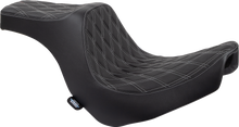 DRAG SPECIALTIES SEATS Predator III 2-Up Seat - Vinyl - Double Diamond - Silver Stitching - FL/FX '18-'24 0802-1493