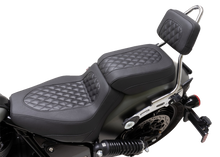 MUSTANG Squareback Sissy Bar Pad - Black - Diamond Stitch - Chief '22-'23 88206