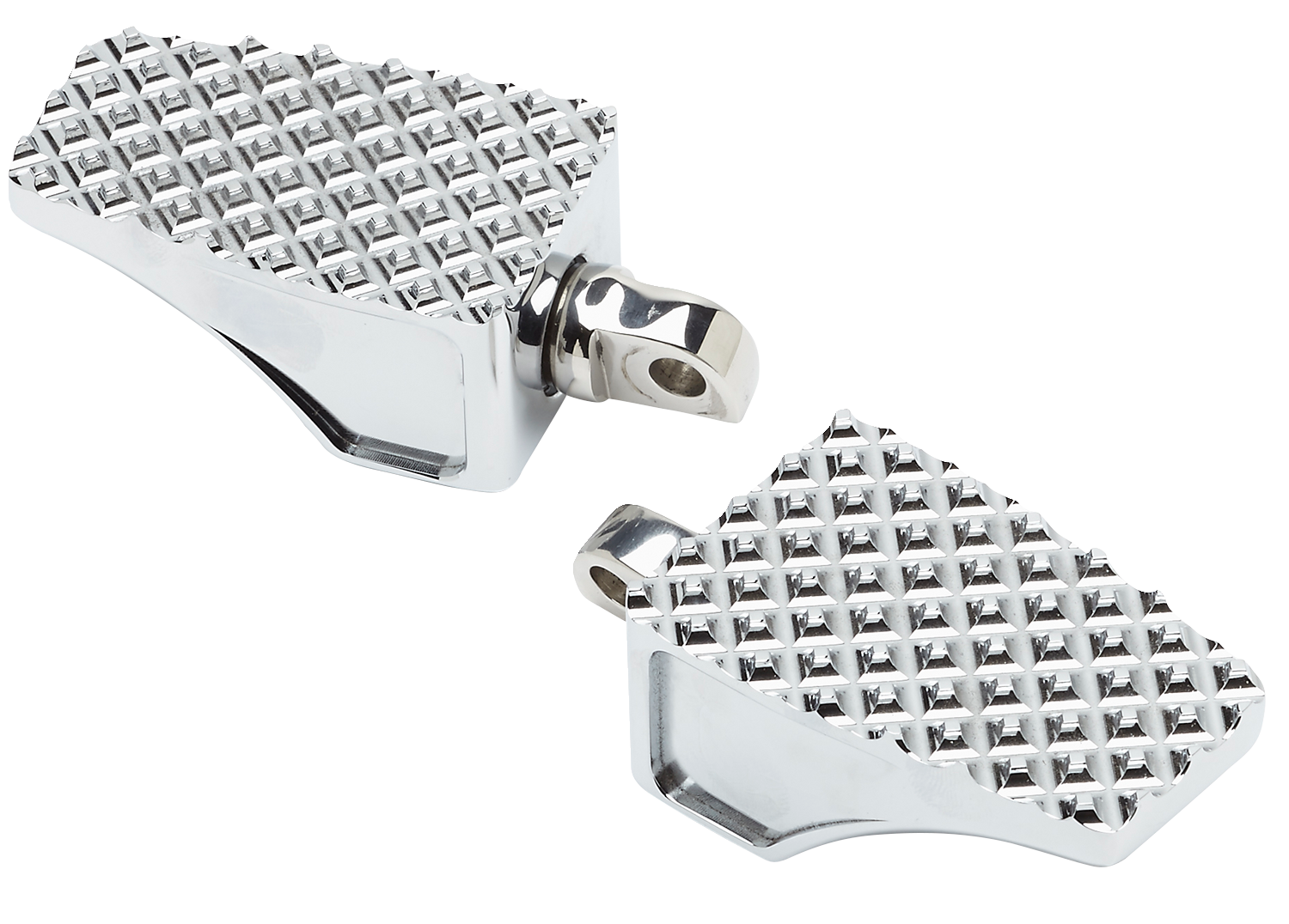 LA CHOPPERS County Line Billet Foot Pegs - Male Mount - Chrome LA-P100-00C