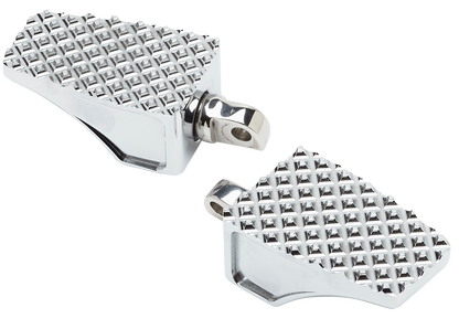 LA CHOPPERS County Line Billet Foot Pegs - Male Mount - Chrome LA-P100-00C