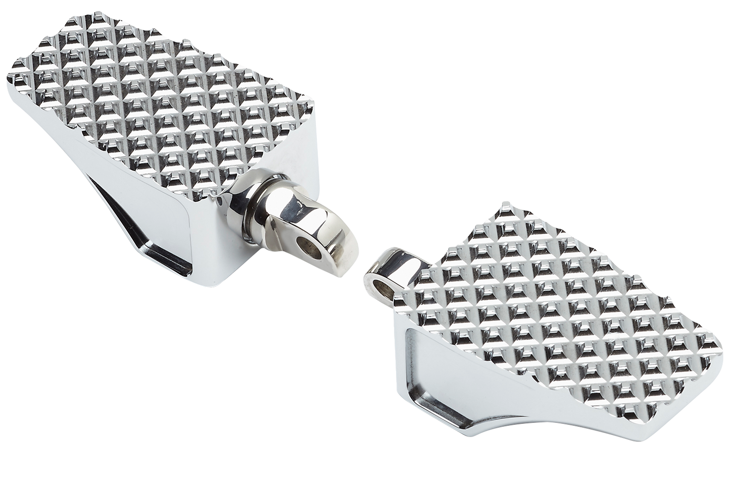 LA CHOPPERS County Line Billet Foot Pegs - Male Mount - Chrome LA-P100-00C