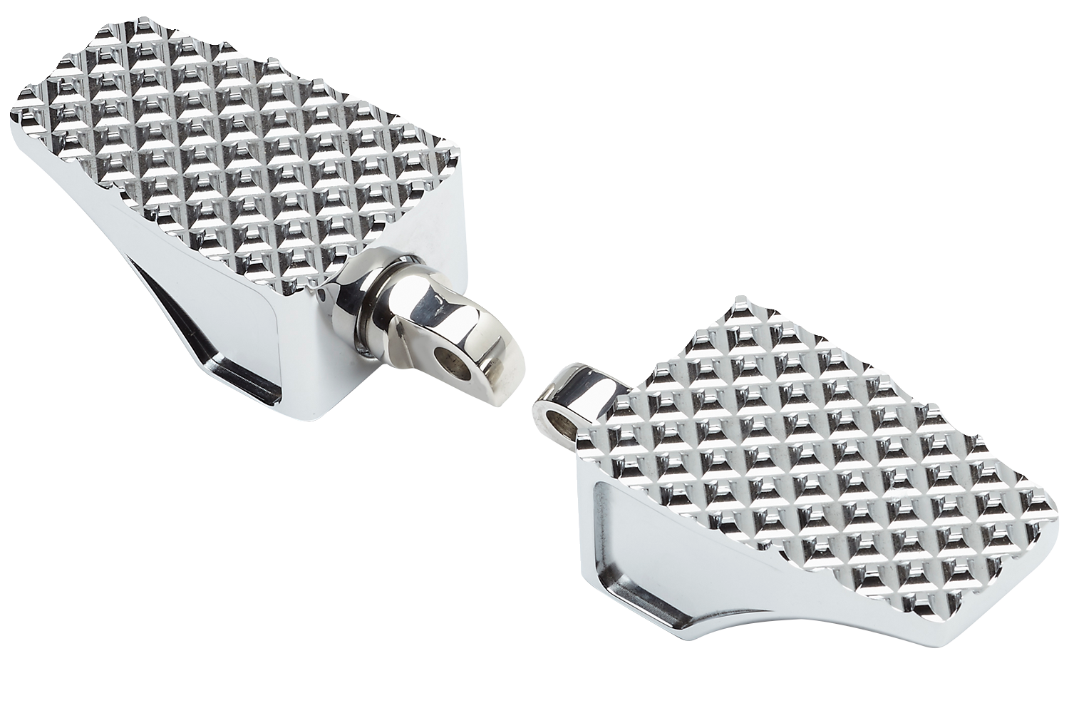 LA CHOPPERS County Line Billet Foot Pegs - Male Mount - Chrome LA-P100-00C