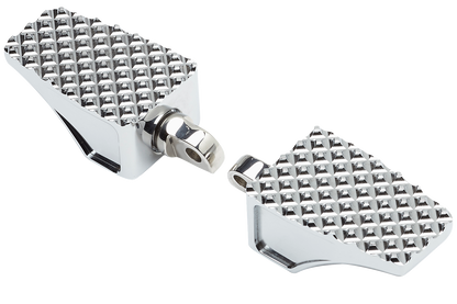 LA CHOPPERS County Line Billet Foot Pegs - Male Mount - Chrome LA-P100-00C
