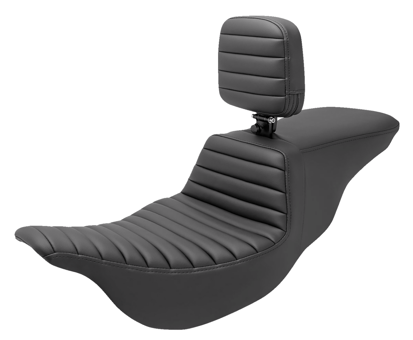 SADDLEMEN Tour Step-Up Seat - Rider Backrest - Tuck-n-Roll - FL '08-'24 808-07B-191BR