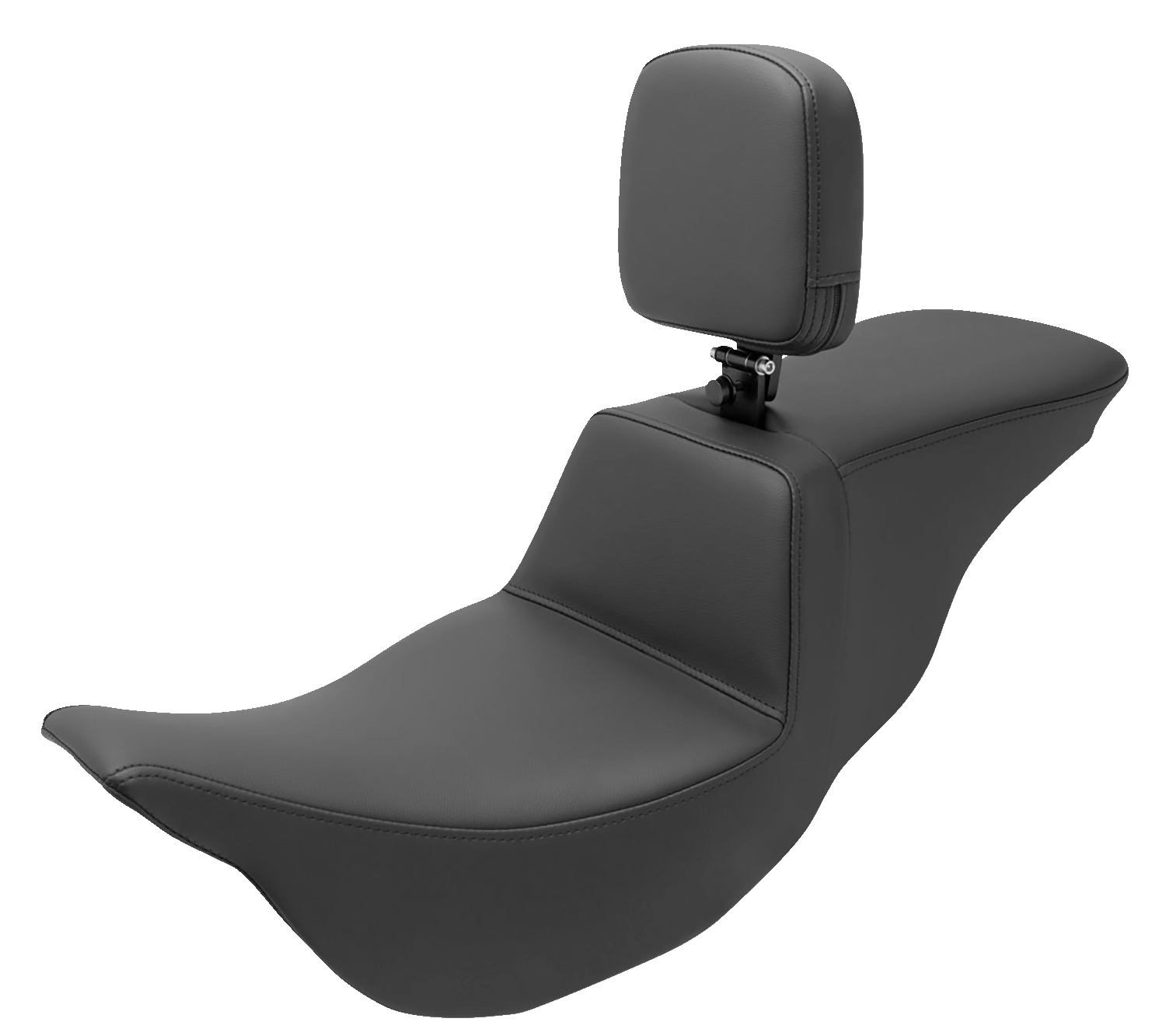 SADDLEMEN Tour Step-Up Seat - Rider Backrest - Plain - FL '08-'24 808-07B-194BR