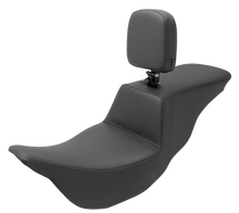 SADDLEMEN Tour Step-Up Seat - Rider Backrest - Plain - FL '08-'24 808-07B-194BR