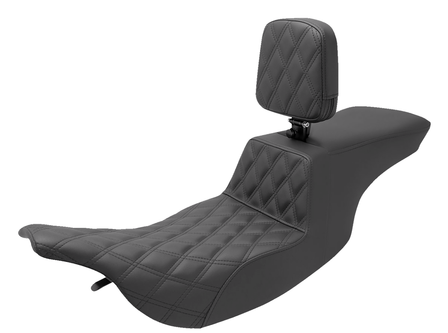 SADDLEMEN Tour Step-Up Seat - Rider Backrest - Front Lattice Stitch - FL '97-'07 897-07-192BR
