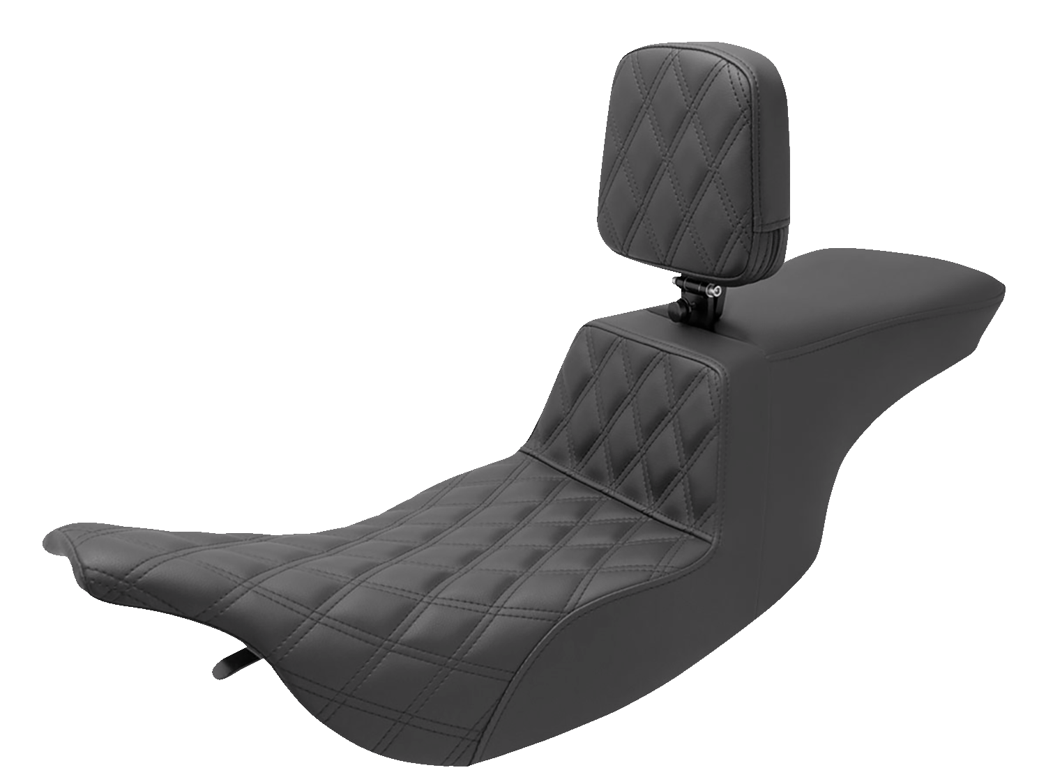 SADDLEMEN Tour Step-Up Seat - Rider Backrest - Front Lattice Stitch - FL '97-'07 897-07-192BR