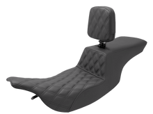 SADDLEMEN Tour Step-Up Seat - Rider Backrest - Front Lattice Stitch - FL '97-'07 897-07-192BR