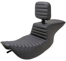 SADDLEMEN Tour Step-Up Seat - Rider Backrest - Tuck-n-Roll - FLHR/FLHX '97-'07 897-06-191BR
