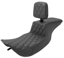 SADDLEMEN Tour Step-Up Seat - Rider Backrest - Front Lattice Stitch - FLHR/FLHX '97-'07 897-06-192BR