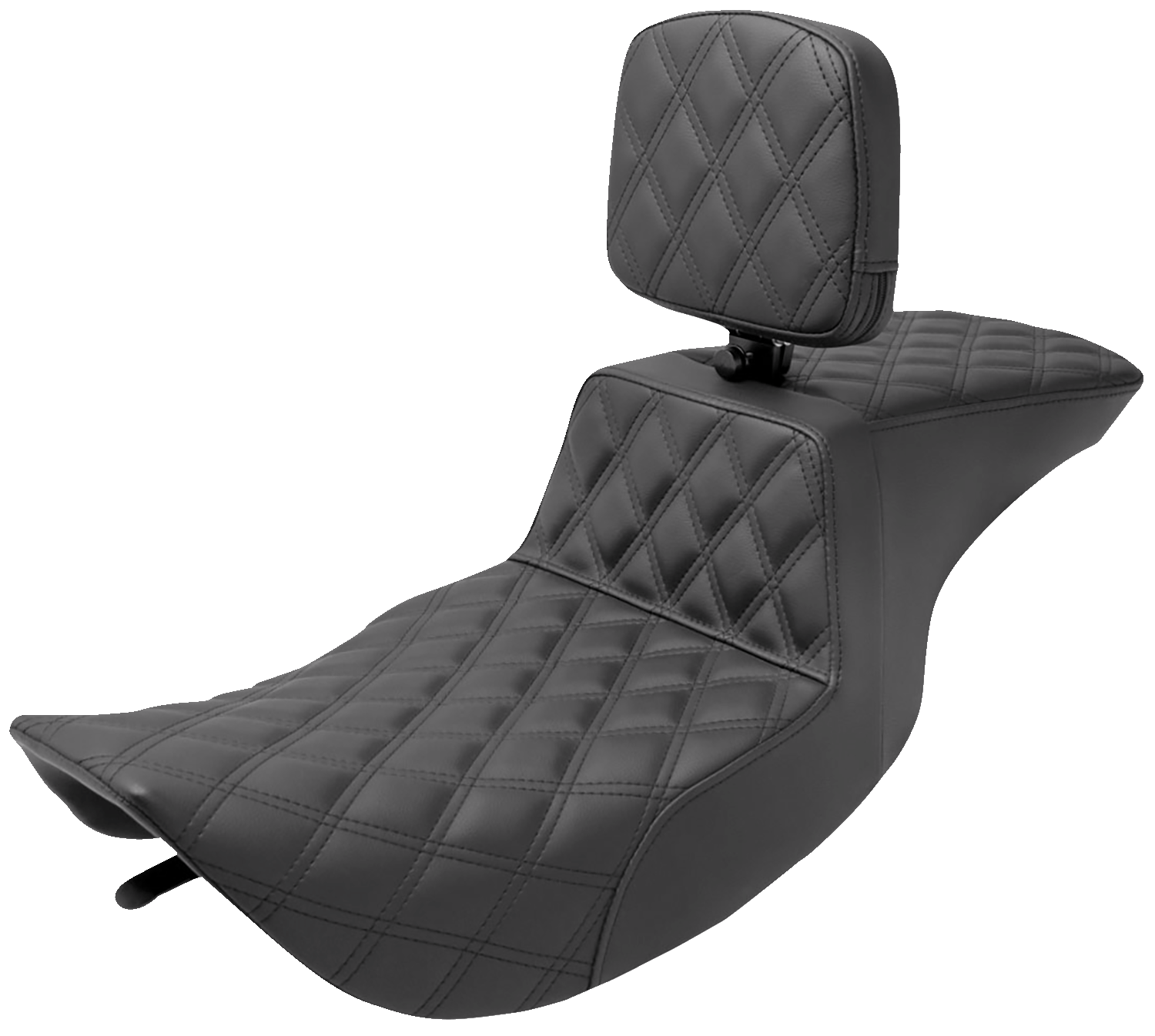SADDLEMEN Tour Step-Up Seat - Rider Backrest - Full Lattice Stitch - FLHR/FLHX '97-'07 897-06-195BR