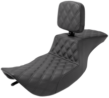 SADDLEMEN Tour Step-Up Seat - Rider Backrest - Full Lattice Stitch - FLHR/FLHX '97-'07 897-06-195BR