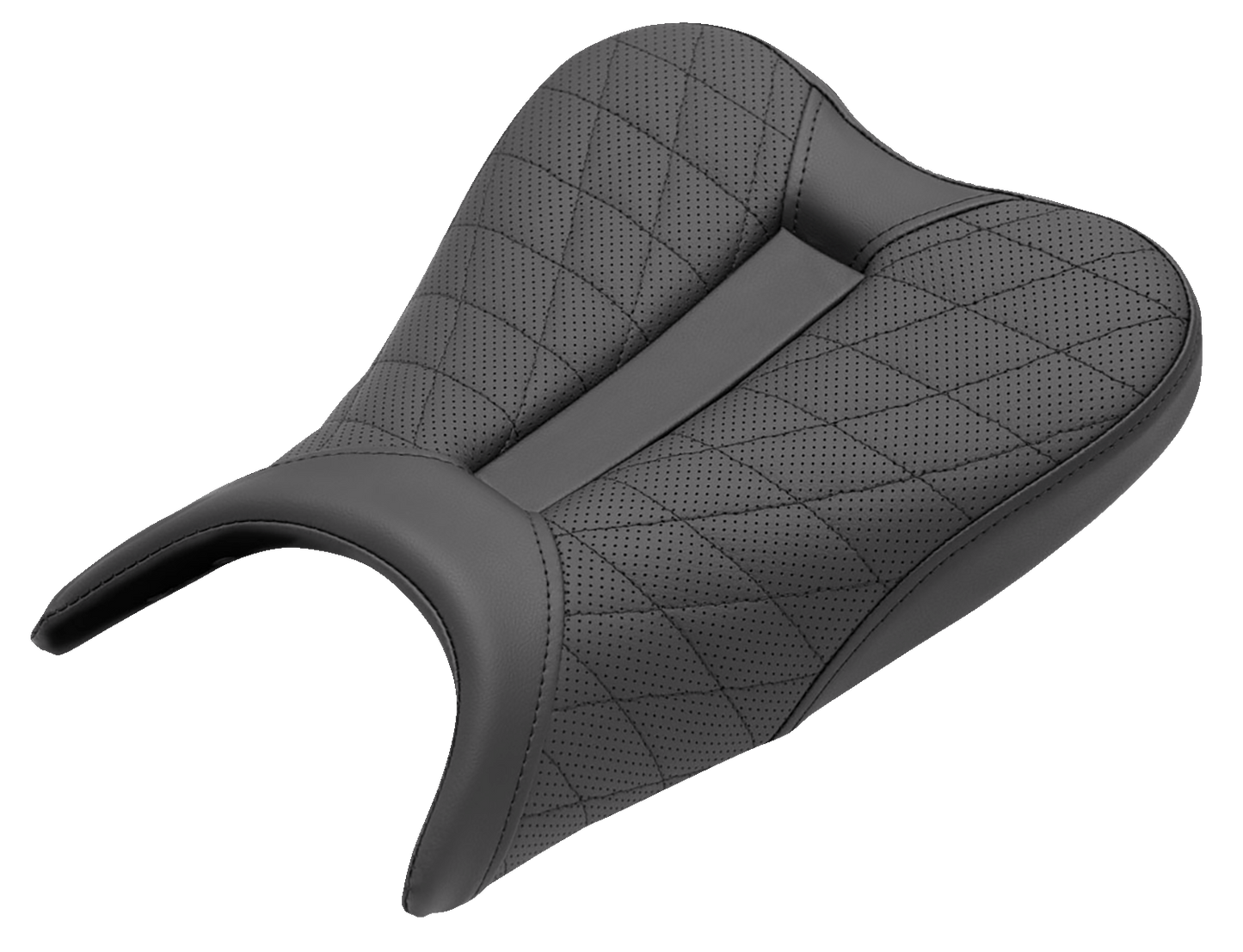 SADDLEMEN Track Seat - Lattice Stitch - Black - Ninja 400 '18-'22 0810-K079