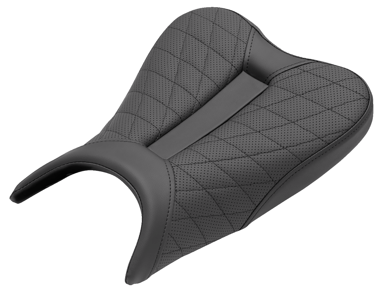 SADDLEMEN Track Seat - Lattice Stitch - Black - Ninja 400 '18-'22 0810-K079