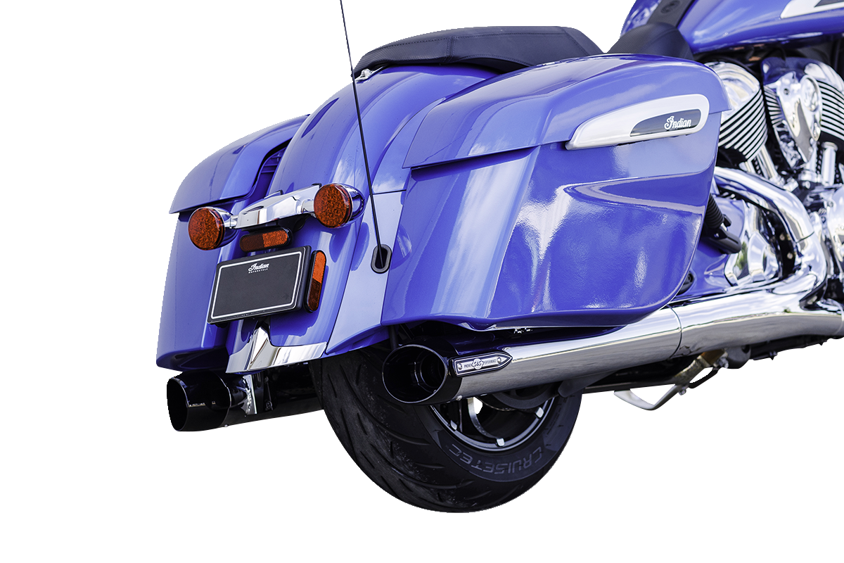 S&S CYCLE 4" Broadhead Slip-On Mufflers - Slash Cut - Chrome 550-1076