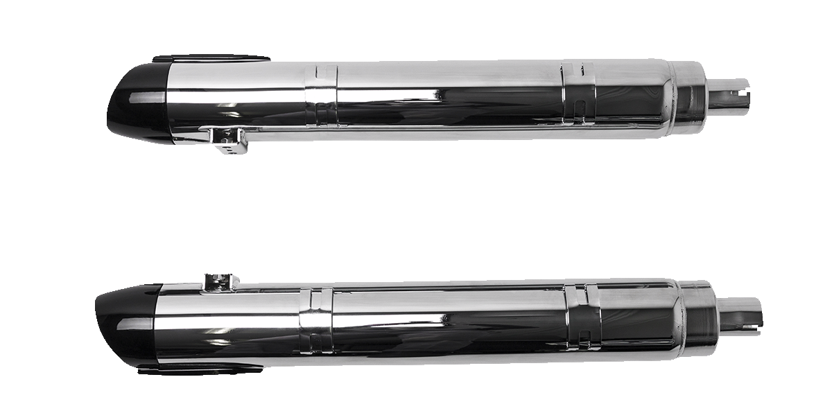 S&S CYCLE 4" Broadhead Slip-On Mufflers - Slash Cut - Chrome 550-1076
