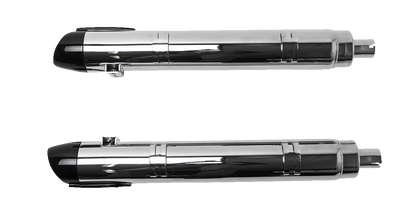 S&S CYCLE 4" Broadhead Slip-On Mufflers - Slash Cut - Chrome 550-1076