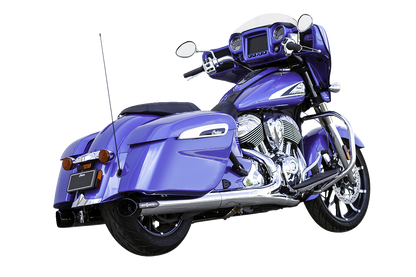 S&S CYCLE 4" Broadhead Slip-On Mufflers - Slash Cut - Chrome 550-1076