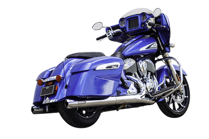 S&S CYCLE 4" Broadhead Slip-On Mufflers - Fishtail - Chrome 550-1077