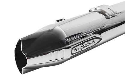 S&S CYCLE 4" Broadhead Slip-On Mufflers - Fishtail - Chrome 550-1077