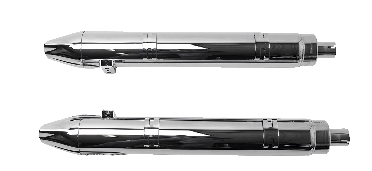 S&S CYCLE 4" Broadhead Slip-On Mufflers - Fishtail - Chrome 550-1077