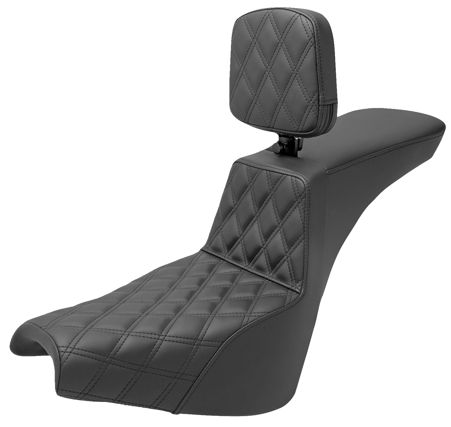 SADDLEMEN Tour Step-Up Seat - Rider Backrest - Front Lattice Stitch - FXBB/FXST '18-'24 818-30-192BR