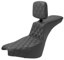 SADDLEMEN Tour Step-Up Seat - Rider Backrest - Front Lattice Stitch - FXBB/FXST '18-'24 818-30-192BR